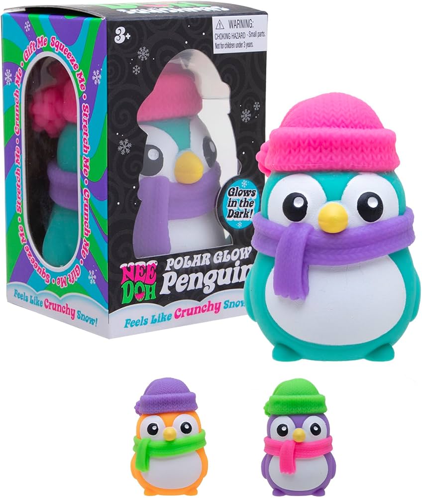 NeeDoh Polar Glow Penguin Crunch